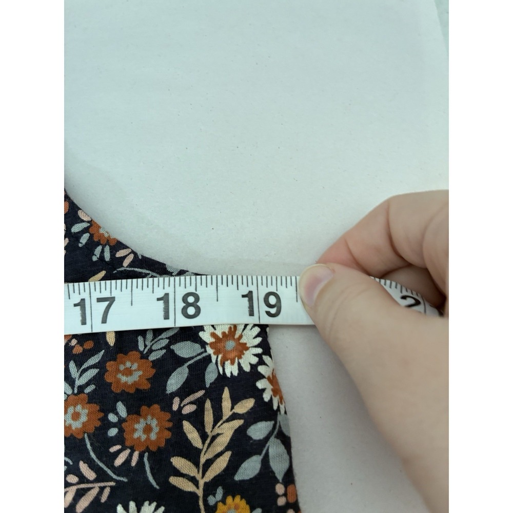 Lucky Brand Tunic Tank Top Sz Large Cotton/ Modal Blend Boho Cottage Floral - Picture 6 of 8
